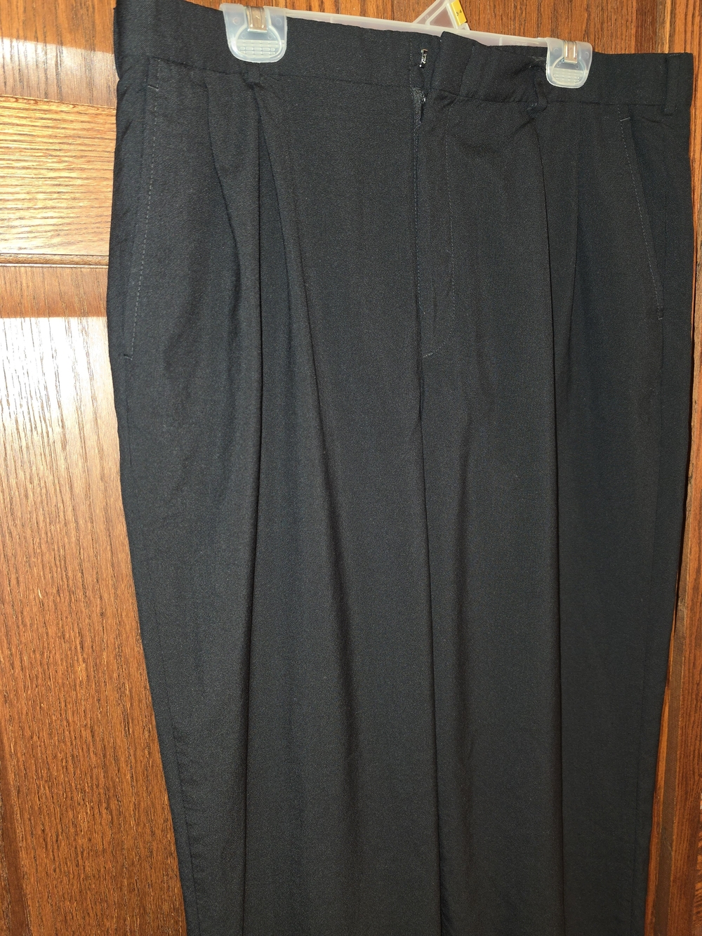 Land's End Classic Men's Black Dress Pants - Tailored Pleat Front